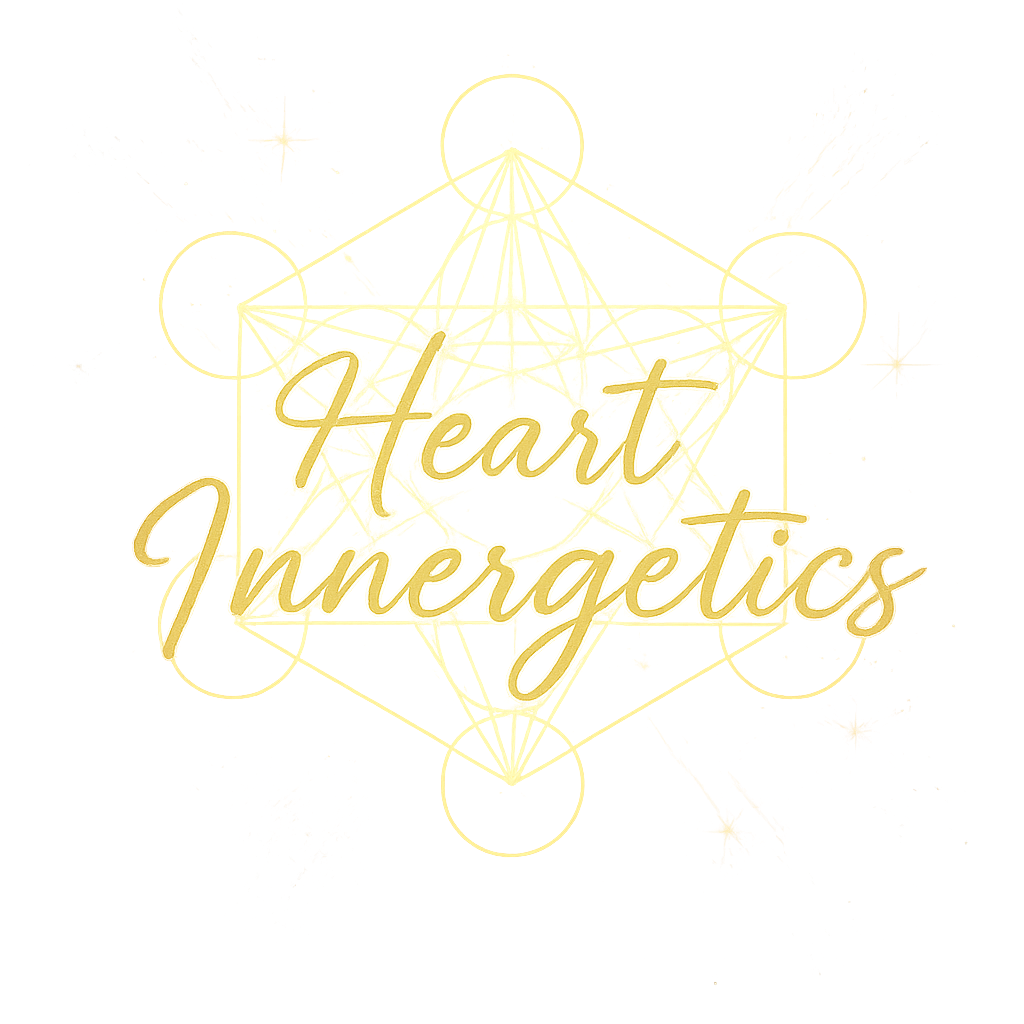 Gold Heart Innergetics logo with sacred geometry
